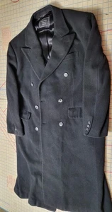 Vtg Christian Dior Monsieur Double Breasted Wool Overcoat Car Coat Med Large - Picture 1 of 23