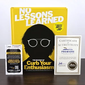 LARRY DAVID No Lessons Learned Curb Your Enthusiasm SIGNED Premiere w/ JSA Cert - Picture 1 of 7
