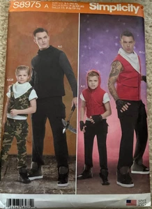 SIMPLICITY PATTERN S8975 VEST PANTS COSTUMES BOYS S M L  MEN SIZES XS - XL uncut - Picture 1 of 1
