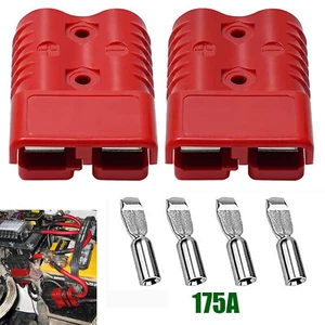 2 Batteriestecker mit Kupplung Steckverbindung 175A 600V Rot für Anderson Satz - Bild 1 von 10