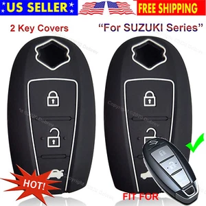 2pcs Silicone Rubber Case Protector Cover Smart Remote Entry Fob for Suzuki Key - Picture 1 of 6