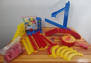 LOT of Vintage Domino Rally Pieces and parts. SOLD AS IS. Pressman FREE SHIPPING - Picture 1 of 15