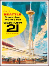 1962 Seattle Washington World's Fair United States Travel Advertisement Poster 7