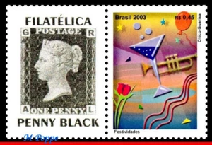 2912 BRAZIL 2003 FESTIVITIES, MUSICAL INSTRUMENT, MUSIC, C-2540, MNH - Picture 1 of 2