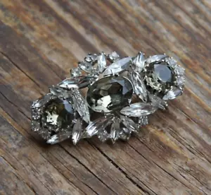 Spilla vintage, gioielli retrò per lei, spilla con strass - Foto 1 di 8
