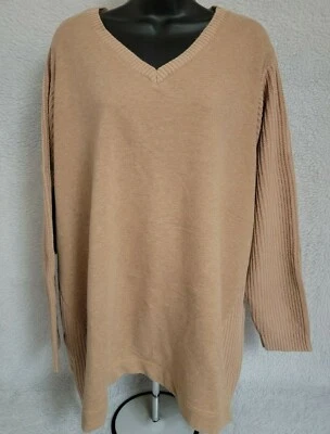 H by Halston Womens Sweater Shirt Top Blouse Size 3X Brown - Image 1 of 4