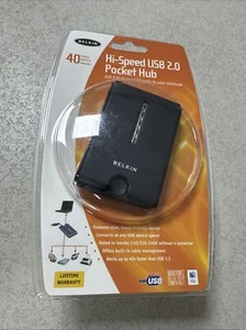 Belkin F5U217yy Hi-Speed USB 2.0 Pocket Hub 4 Port - Picture 1 of 3
