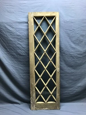 Antique 27 Lite Diamond Mission Shabby Casement 15x48 Cottage Chic 1279-23B - Image 1 of 4