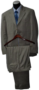 Tasso Elba LUXUS-ANZUG für Macy*s Gr.48(R39) eleganter Einreiher Braungrau-Glanz - Bild 1 von 13