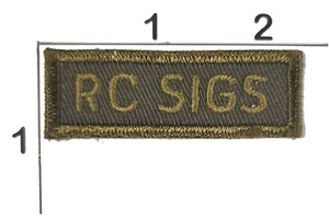 RC Sigs Patch Embroidered Royal Canadian Canada Military Sigs Uniform War - Picture 1 of 1