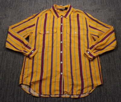 Camisa Lizwear Vintage Años 90 Manga Larga Abotonada Rayas Colorida Para Mujer M Foto 1 de 4