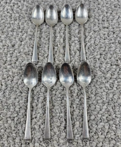 8 Vintage Oneida Heirloom Sterling Silver Reigning Beauty 4" Demitasse Spoons - Picture 1 of 10