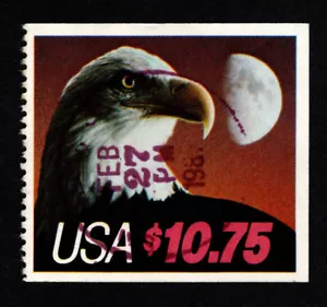 USA 2122 gebraucht 10,75 $ Express Mail lila SOTN 27. Februar 1987 CDS Runddatum Briefmarke - Bild 1 von 2