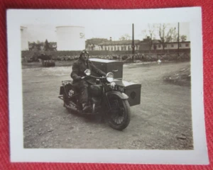 Genuine Photo Motorcycle Sidecar Sidecar Motorcycle Motociclo Machine Linz 1932 - Picture 1 of 5