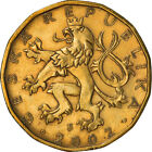 [#382729] Coin, Czech Republic, 20 Korun, 2002, VF, Brass plated steel, K