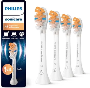 Philips Sonicare A3 Premium All-in-One, Genuine ReplacementHeads, White, 4 Pack - Picture 1 of 9