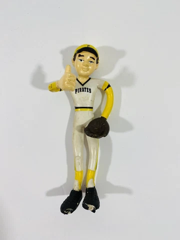 Vintage Pittsburgh Pirates Baseball Catcher Player Bendable Figure 1981 AMSCAN Cover