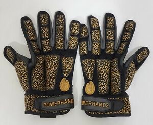 Powerhandz Training Gloves Weighted XXL Black Gold Anti Grip Basketball 2XL