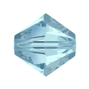 20 pz Perline Swarovski Cristallo 5301 4 mm XILION Bi Cone 202 (Acquamarina) S413-202 - Foto 1 di 1