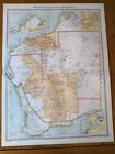 Antique Map c.1906 - Goldfields of Western Australia - Harmsworth Atlas