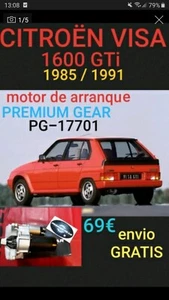 Motor de arranque PREMIUM GEAR PG-17701 para Citroen Visa GTi 1.6 - Imagen 1 de 5