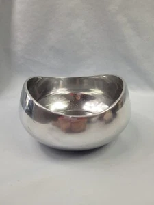 Crate and Barrel Bowl Chromed Decorative Missoula Bowls 3-Piece Discontinued 32 - Picture 1 of 9