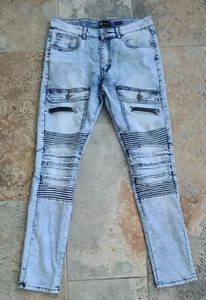 Waimea Skinny Fit Men Size 32x31 Denim Jeans Distressed - Picture 1 of 12