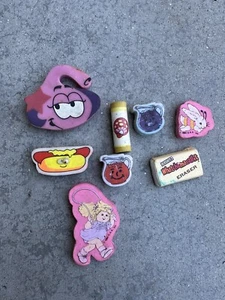 Vintage Lot Kid’s SNORKS KOOLAID CABBAGE Cartoon Erasers 1980’s Nostalgia GEN X - Picture 1 of 2