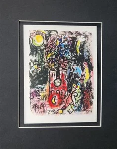 Marc Chagall  "The Tree of Jesse"  Matted Offset Lithograph Limited Edition 1963 - Picture 1 of 2