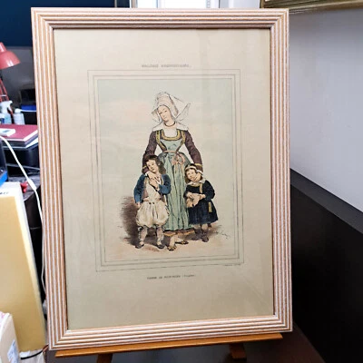 Lithographie originale, millieu 19e ,d'hippolyte Lalaisse , Galerie Armoricaine. - Photo 1/4