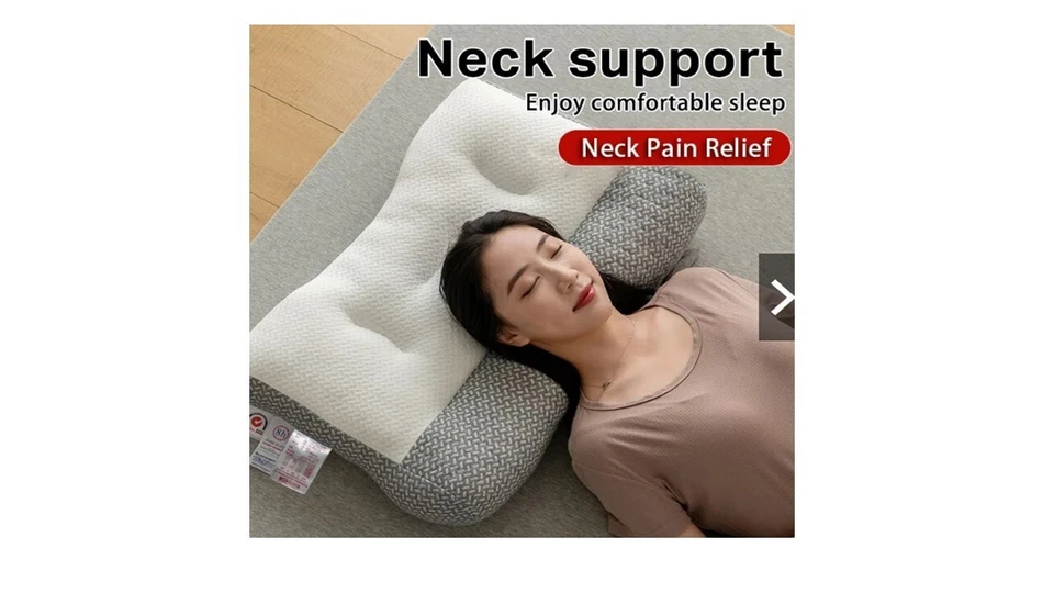 Neck Support Pillow Soft And Comfort Memory Foam Pillow Puffy Hollow 100% cotton - Image 1 of 4