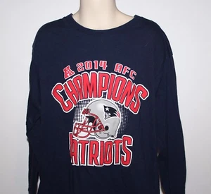 New England Patriots 2014 AFC Champions Youth Medium Blue Long Sleeve Shirt - Bild 1 von 4