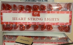 20 Count Heart Shaped Valentines Day String Lights For Indoor And Outdoor New - Picture 1 of 4