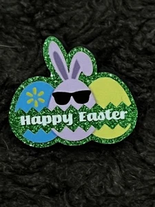 Rare HAPPY EASTER Awesome Walmart Pin Easter Eggs Bunny Ears Cool Sunglasses - Picture 1 of 1