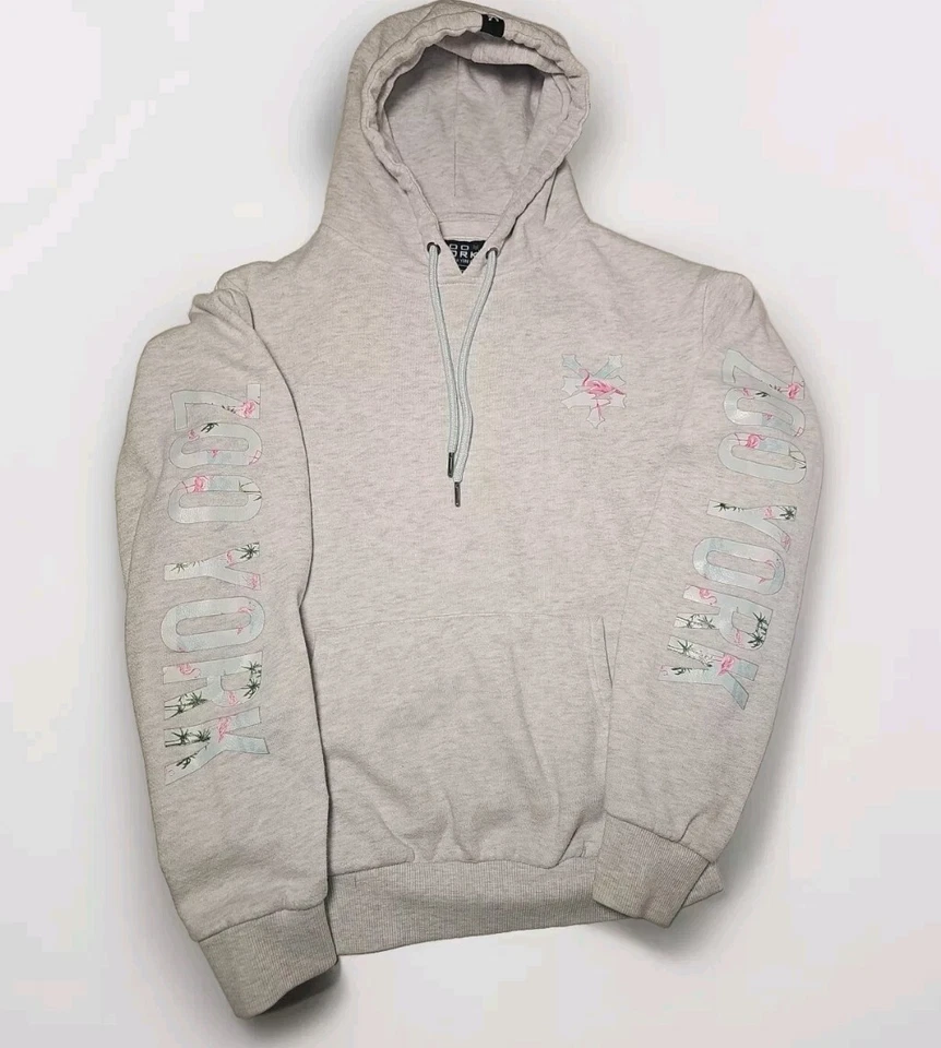 Zoo York Grey Flamingo Print Hoodie Size XS - Image 1 of 4