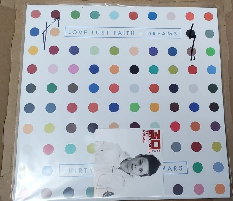 Signed - 30 Thirty Seconds To Mars: Love Lust Faith + Dreams New 2 LP  Vinyl - Image 1 of 4