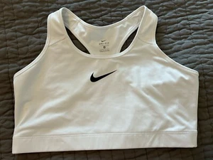 Nike Womens Plus Size Dri-FIT Medium Support Sports Bra White Sz 2X - Picture 1 of 3