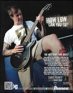 Impresión de anuncio de guitarra The Devil Wears Prada Chris Rubey 2011 Ibanez ARZ #2A - Imagen 1 de 3