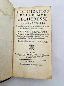 Justification de la femme pecheresse de l'evangile. Le Masson. 1713 - Foto 1 di 7