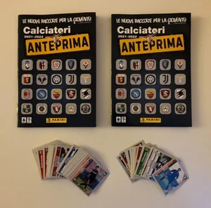 LOTTO 2 ALBUM CALCIATORI PANINI 2021 2022 ANTEPRIMA CON 158 FIGURINE STICKERS - Picture 1 of 1
