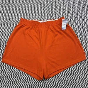 Y2K Soffe Womens LARGE Cheerleading Dance Gym Cheer Shorts ORANGE NEW - Picture 1 of 6