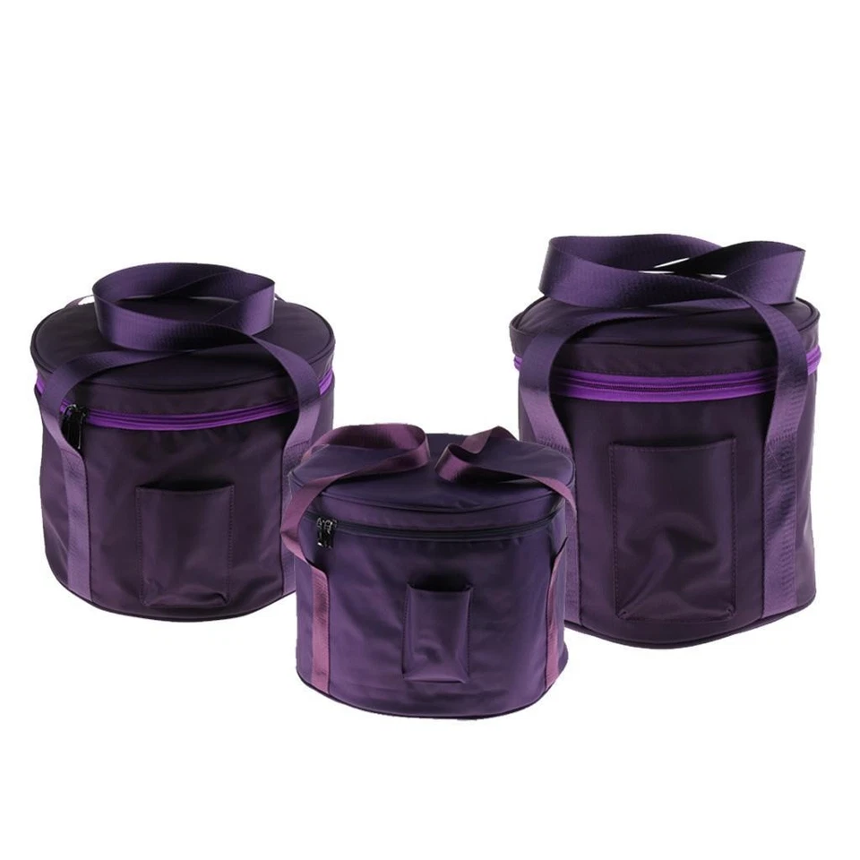 Portable Thicken Cotton Singing Bowl Yoga Case Bag with Handle Dark Purple - Image 1 of 1