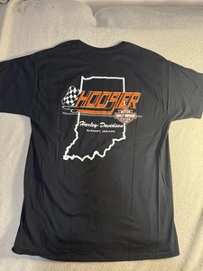Harley Davidson Motorcycle T-shirt Large Elkhart Indiana Hoosier Biker State - Picture 1 of 10