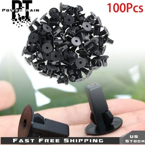 100 Pcs Car Fastener Clips Bumper Inner Fender Rivets Push 8x8.2mm For Toyota - Picture 1 of 14