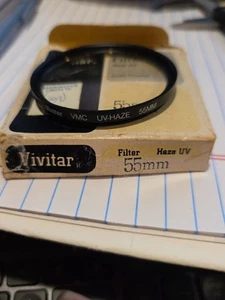 Vivitar 55mm UV-Haze Filter with Box, & Paperwork -Vintage - Made in Usa - Picture 1 of 1