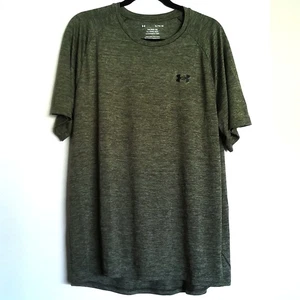 Under Armour Herren Shirt The Tech Tee Kurzarm Oliv Stretch Logo EUC Gr. XL - Bild 1 von 3