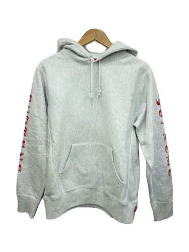 Felpa con cappuccio Supreme 18AW manica sfumata parka S stampa GRIGIO