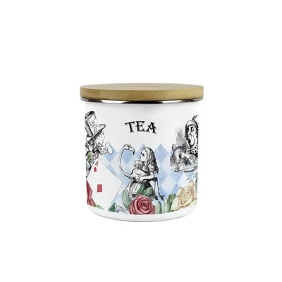 Alice's Adventures in Wonderland Tea Canister - 600ml Kitchen Storage Gift - Image 1 of 4