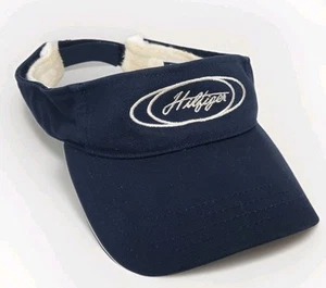 Vintage 1990s Tommy Hilfiger Adjustable Golf/Tennis Visor w/ Sweatband ~ Navy - Bild 1 von 6