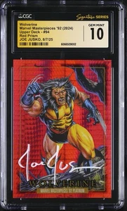 2024 Marvel Masterpieces 92 Platinum Wolverine Red Prism Joe Jusko Auto CGC 10 - Picture 1 of 2
